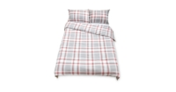 Aldi  Super King Check Duvet Set