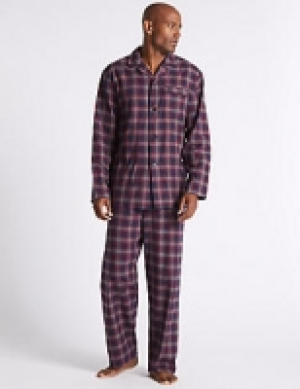 Pure Brushed Cotton Checked Pyjama Set 40.00 €