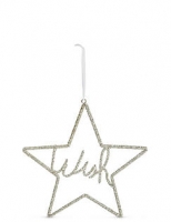 Marks and Spencer  Hanging Silver Star Wish Sign