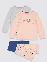 Marks and Spencer  2 Pack Printed Pyjamas (9 Months - 8 Years)