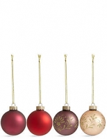 Marks and Spencer  Set of 12 Luxury Glass Boutique Tree Decorations