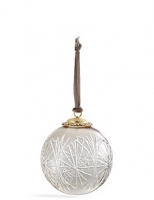 Marks and Spencer  Smoked Glass Bauble With Etching