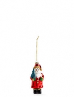 Marks and Spencer  Glass Santa with Tree