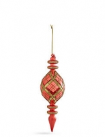 Marks and Spencer  Red & Gold Glass Finial