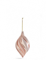 Marks and Spencer  Rose Gold Swirl Bauble