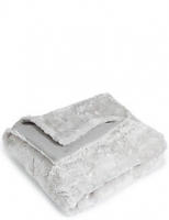 Marks and Spencer  Textured Faux Fur Throw Large