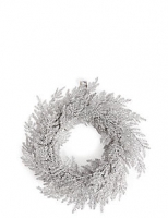 Marks and Spencer  Silver Glitter Leaf Wreath