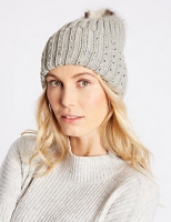Marks and Spencer  Cable Knit Pom Hat