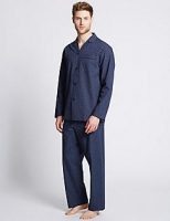 Marks and Spencer  Cotton Blend Easy Care Printed Pyjama Set
