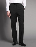 Marks and Spencer  Black Tailored Fit Wool Rich Trousers