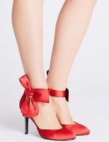 Marks and Spencer  Stiletto Bow Satin Two Part Court Shoes