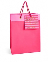 Marks and Spencer  Lovely Things Hot Pink Large Gift Bag