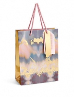 Marks and Spencer  Pink & Gold Medium Gift Bag
