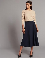 Marks and Spencer  Cotton Blend Wrap A-Line Midi Skirt