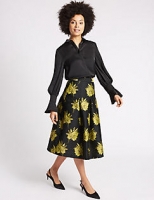 Marks and Spencer  Floral Jacquard A-Line Midi Skirt