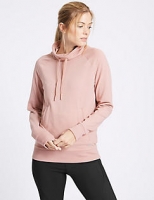 Marks and Spencer  Cotton Rich Funnel Neck Hooded Top