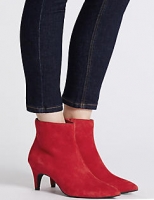 Marks and Spencer  Wide Fit Suede Kitten Ankle Boots