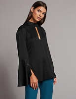 Marks and Spencer  Round Neck Flared Cuff Button Blouse
