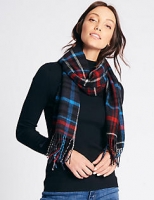 Marks and Spencer  Wool Blend Check Print Scarf for 5 when you spend 40