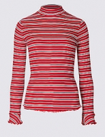 Marks and Spencer  PETITE Pure Cotton Striped T-Shirt