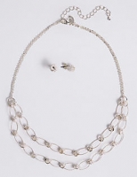 Marks and Spencer  Silver Plated Necklace & Earring Set
