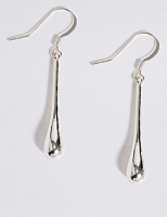 Marks and Spencer  Silver Plated Smooth Baton Drop Earrings