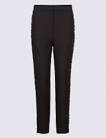 Marks and Spencer  Side Frill Slim Leg Trousers