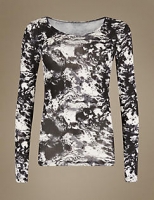 Marks and Spencer  Heatgen Printed Thermal Long Sleeve Top