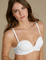 Marks and Spencer  Floral Embroidered Padded Push-up Strapless Bra A-E