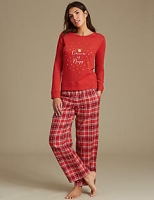 Marks and Spencer  Printed Long Sleeve Pyjama Set