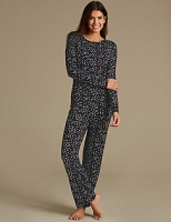Marks and Spencer  Star Print Long Sleeve Pyjama Set