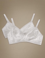 Marks and Spencer  2 Pack Cotton Rich Non-Padded Bralets