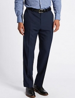 Marks and Spencer  Regular Wool Blend Flat Front Trousers