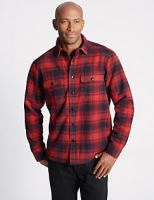 Marks and Spencer  Fleece Lined Ombre Check Overshirt