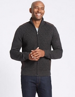 Marks and Spencer  Textured Zipped Through Cardigan