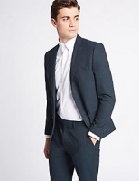 Marks and Spencer  Navy Textured Modern Slim Fit Suit