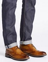 Marks and Spencer  Big & Tall Leather Brogue Chukka Boots