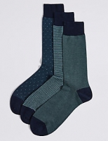 Marks and Spencer  3 Pairs of Egyptian Cotton Luxury Socks