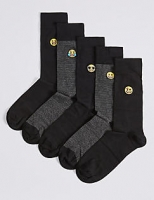 Marks and Spencer  5 Pairs of Emoji Embroidered Socks