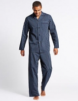Marks and Spencer  Cotton Blend Striped Pyjama Set