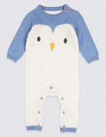 Marks and Spencer  Cotton Blend Penguin Intarsia Knit All in One