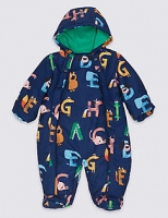 Marks and Spencer  Letter Print Snowsuit with Stormwear