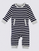 Marks and Spencer  Rib Stripe Pure Cotton All in One