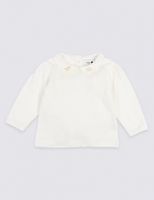 Marks and Spencer  Cotton Rich Jersey Collar Top