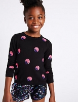 Marks and Spencer  Spotted Sequin Long Sleeve Jumper (3-14 Years)