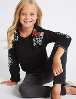 Marks and Spencer  Embroidered Tie Blouse (3-13 Years)