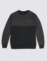 Marks and Spencer  Quilted Detail Sweatshirt (3-14 Years)