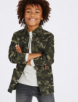 Marks and Spencer  Cotton Rich Camouflage Print Shirt (3-14 Years)