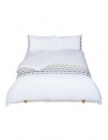 Marks and Spencer  Geo Embroidered Bedding Set