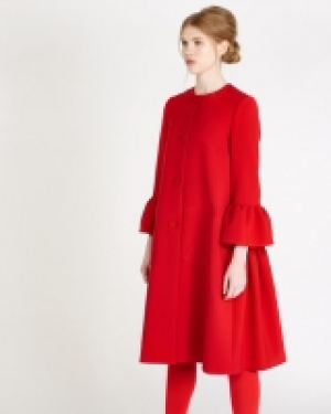 Peter OBrien Red Flounce Coat